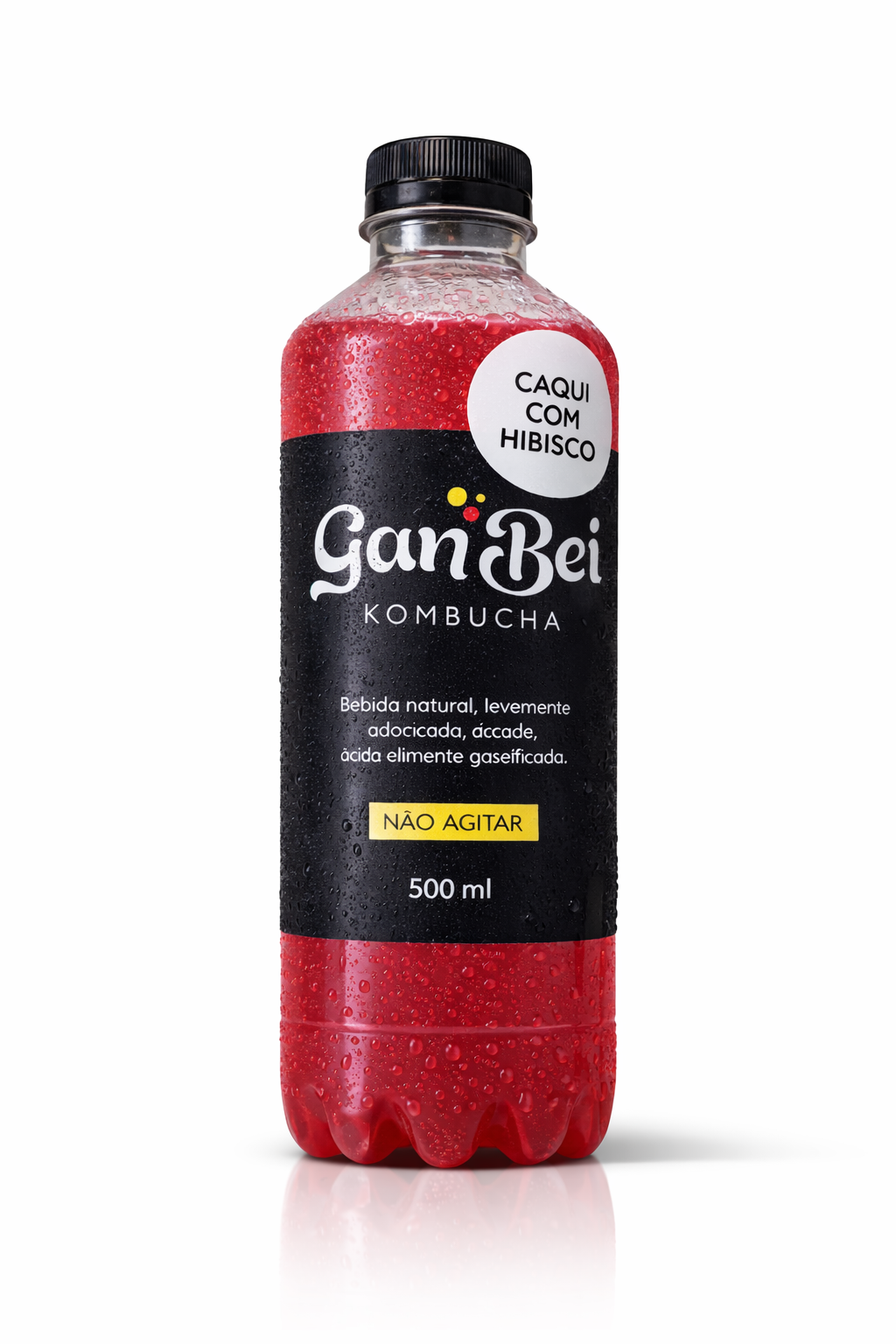 Kombucha Ganbei Caqui com Hibisco - 500ml