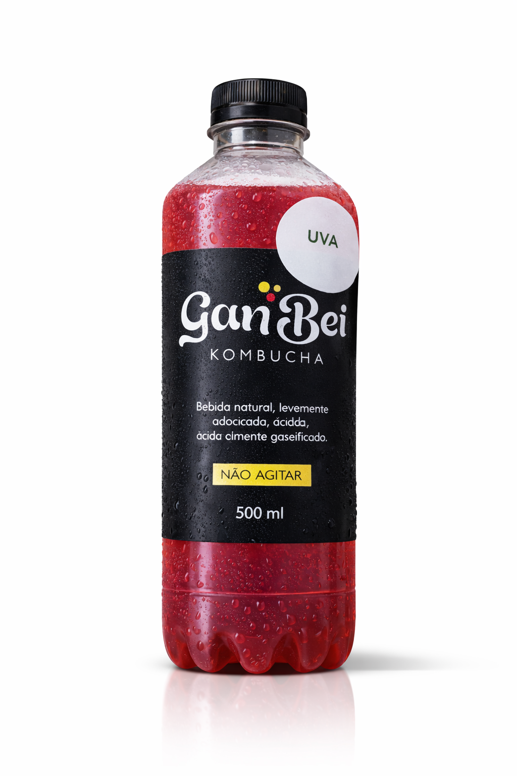 Kombucha GanBei Uva Preta com Gengibre - 500ml