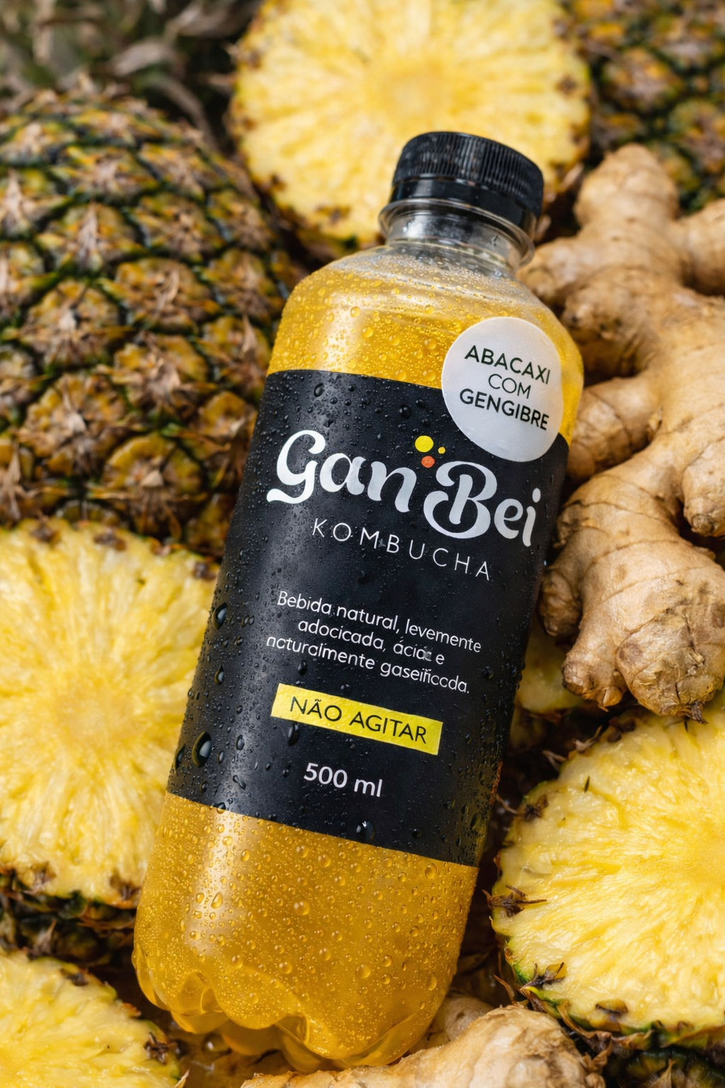 Kombucha GanBei Abacaxi com Gengibre