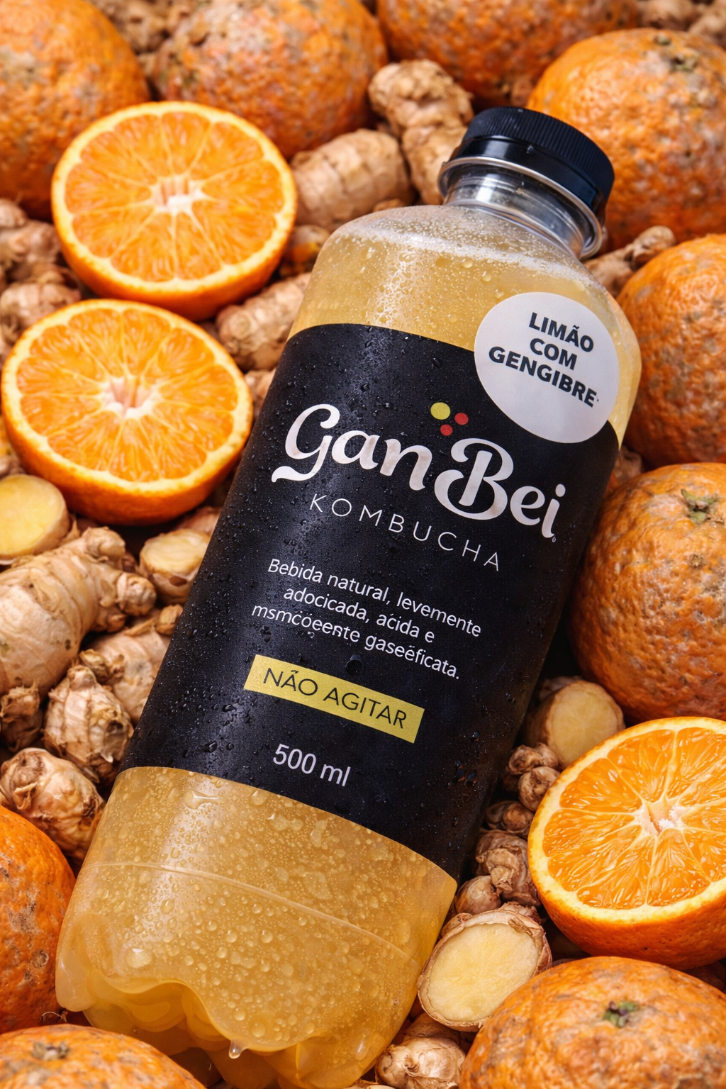 Kombucha GanBei Limão com Gengibre