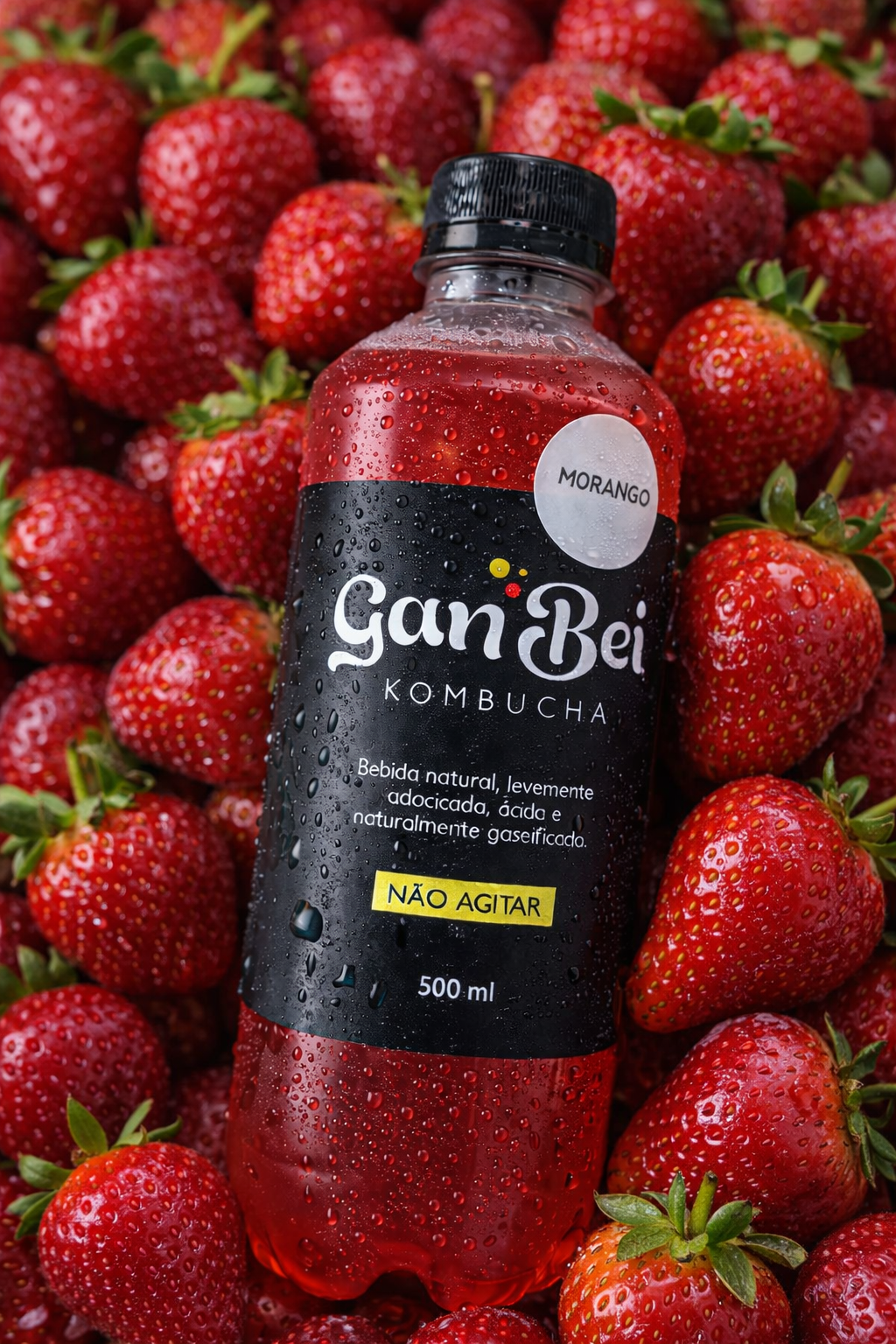 Kombucha GanBei Morango - 500ml