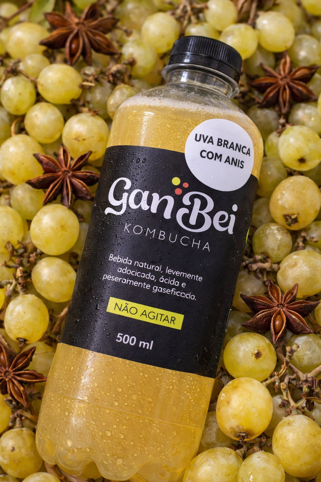 Kombucha GanBei Uva Branca com Anis